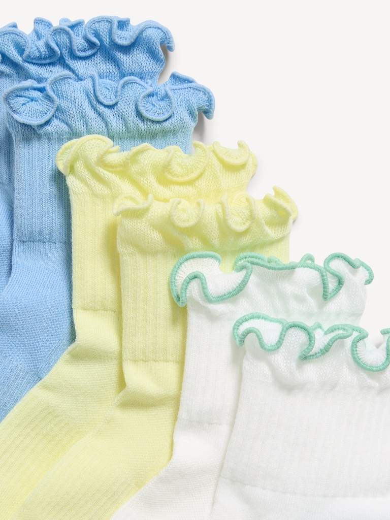 Ruffled Athletic Socks 3-Pack