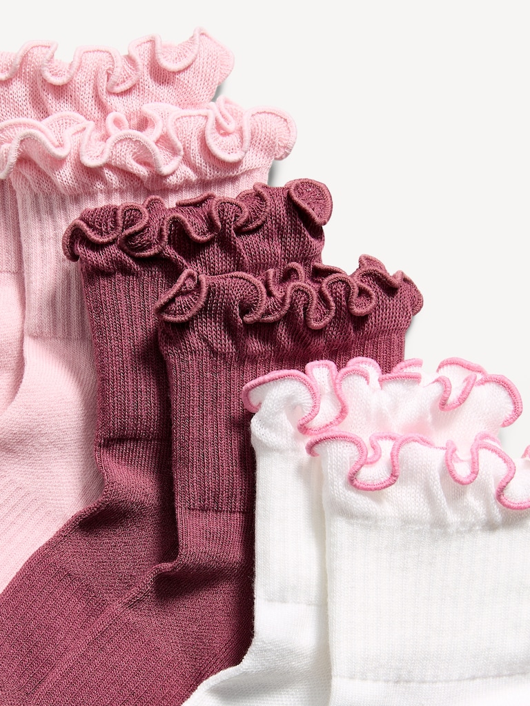 Ruffled Athletic Socks 3-Pack