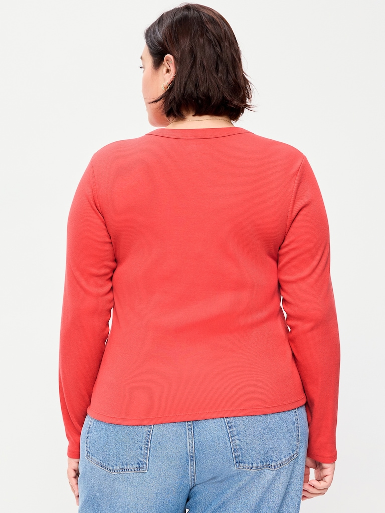 Snug Long-Sleeve Crew-Neck T-Shirt