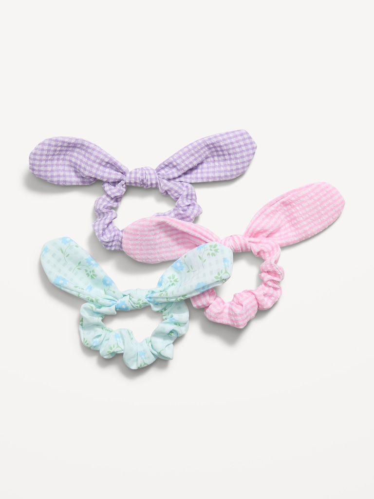Outtek™ Bunny Hair-Ties 3-Pack for Toddler Girls