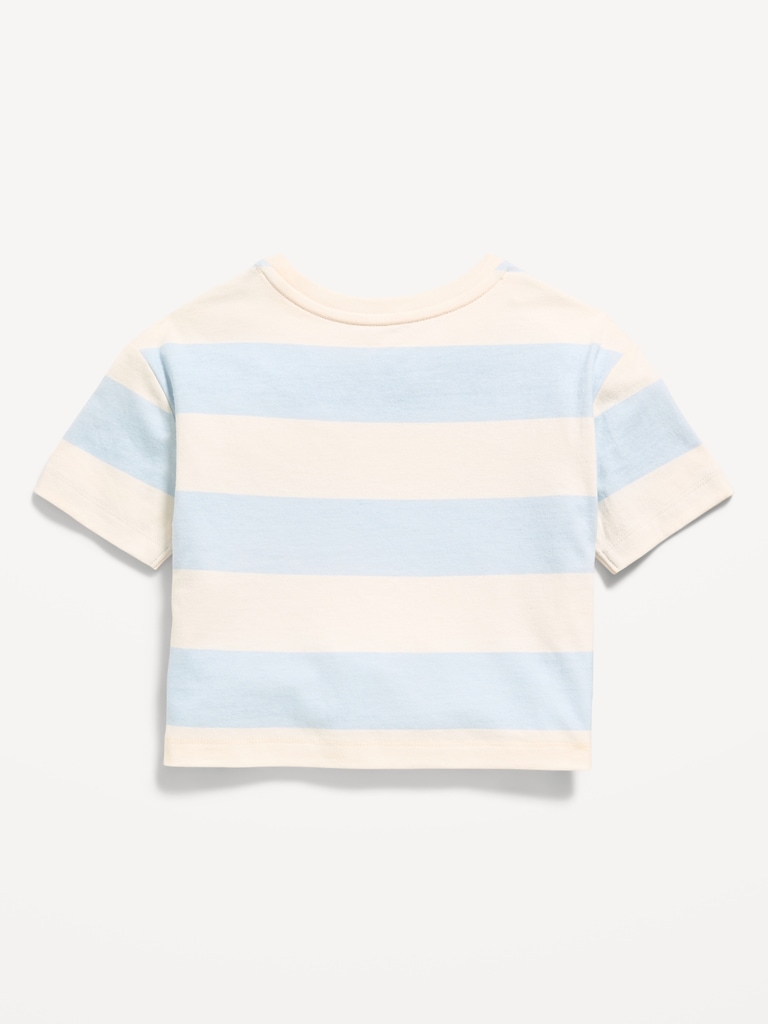 Boxy Short-Sleeve Applique T-Shirt for Toddler Girls