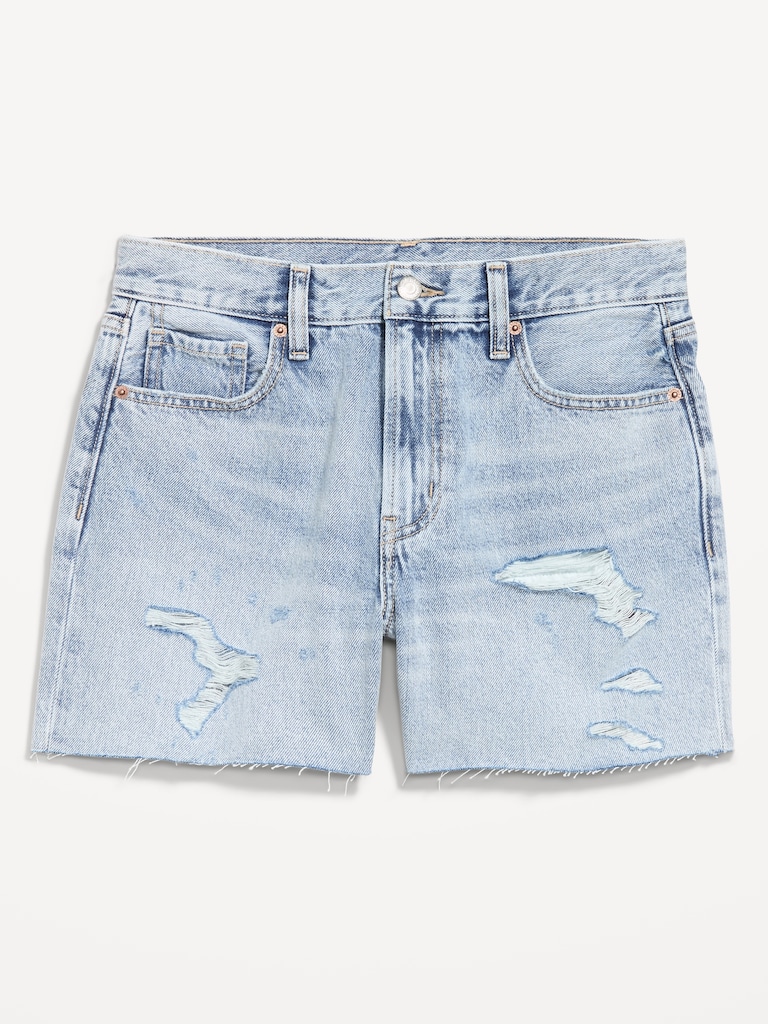 High-Waisted OG Jean Cut-Off Shorts -- 4-inch inseam