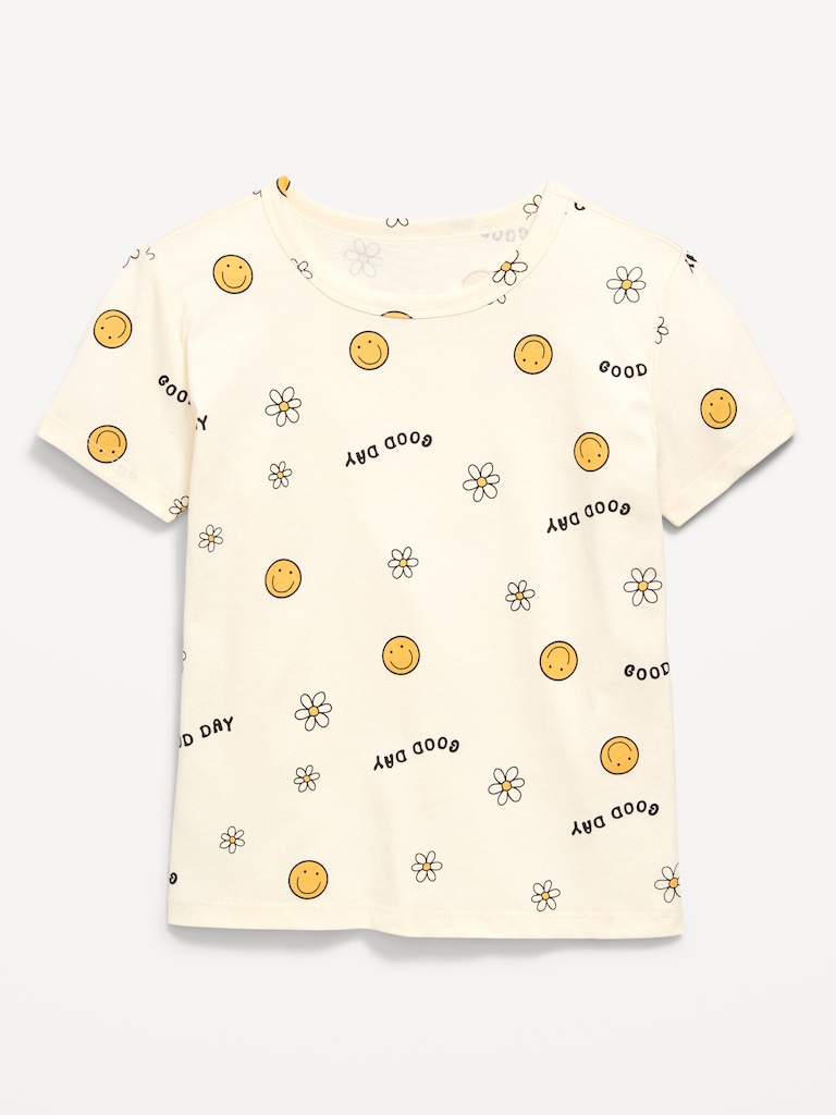Softest Printed Short-Sleeve T-Shirt for Girls