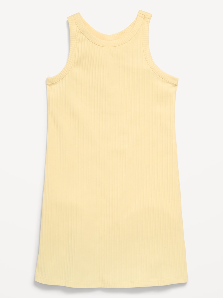 Printed Ribbed Tank Dress for Girls