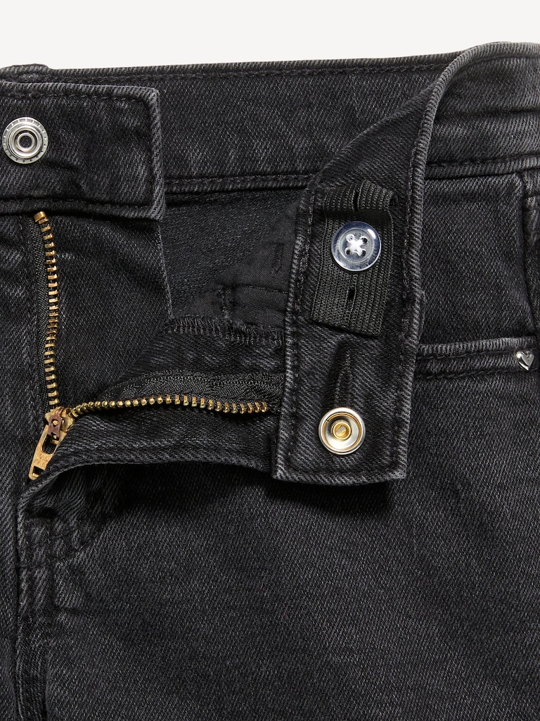 High-Waisted Jean Midi Shorts for Girls