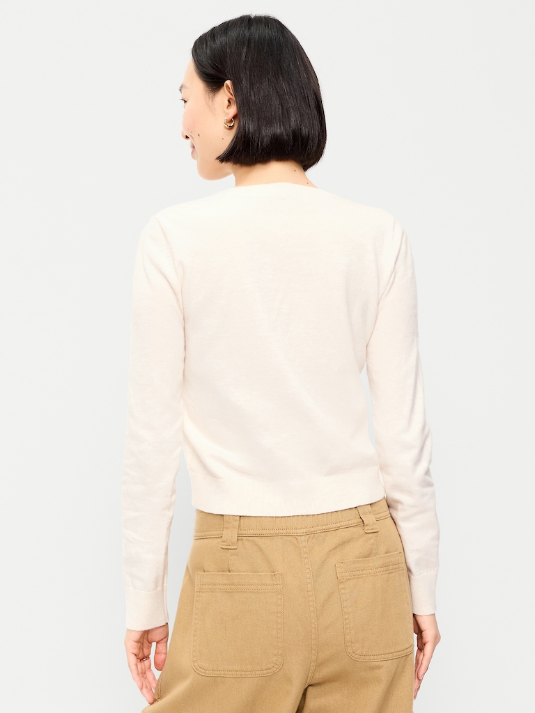 SoSoft Lite Cropped Crew-Neck Cardigan