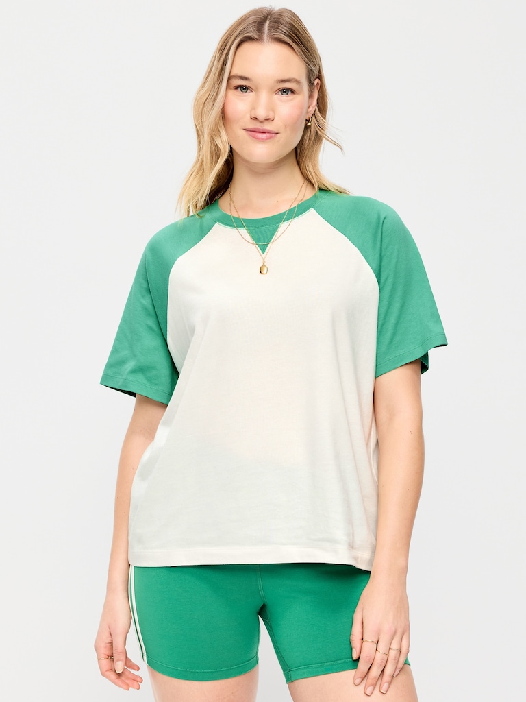 Vintage Crew-Neck Raglan T-Shirt