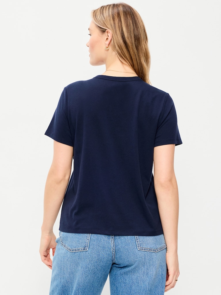 Crew-Neck Flag Graphic T-Shirt