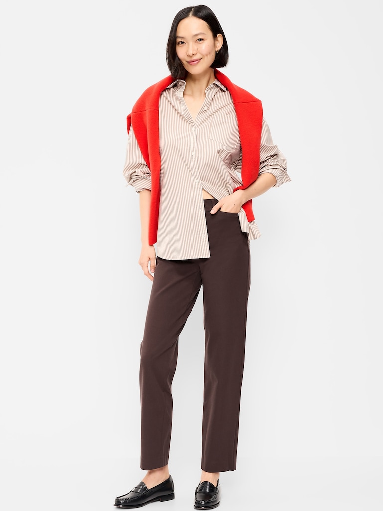 High-Waisted Pixie Straight Pants