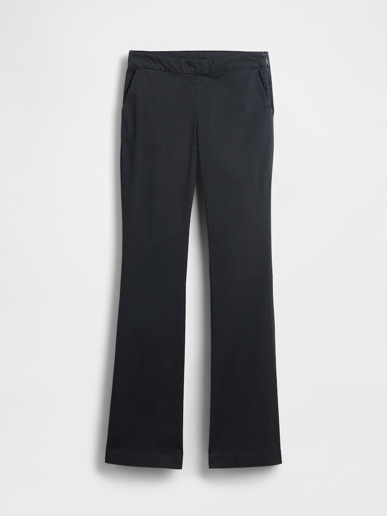 Low Rise Fitted Flare Khakis