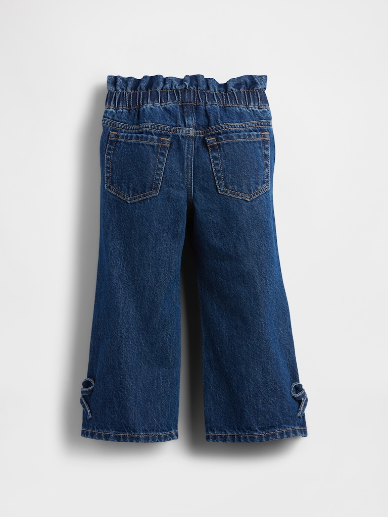 Baby & Toddler Bow Split-Hem Stride Jeans