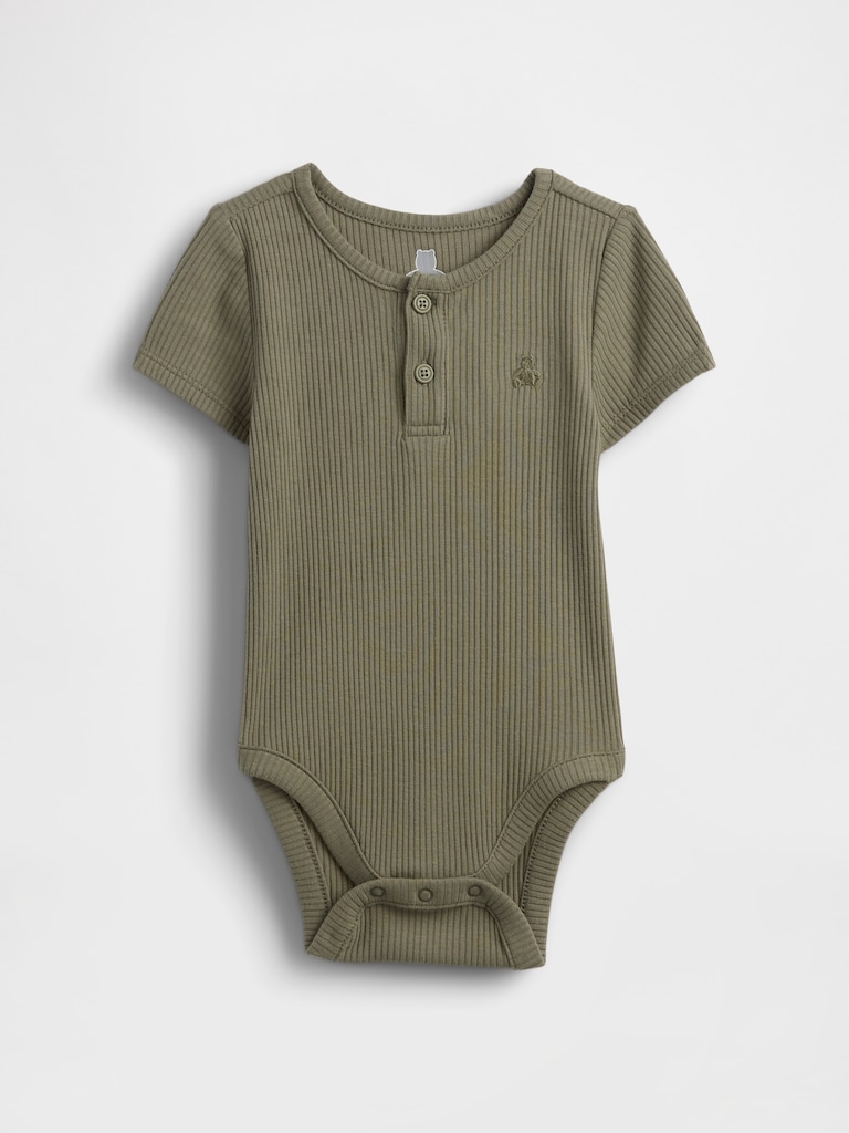 Baby First Favorites TinyRib Henley Bodysuit