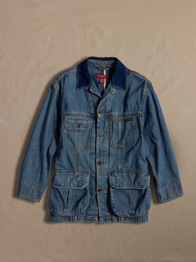 Archive Denim Core Coat with Corduroy Collar size S