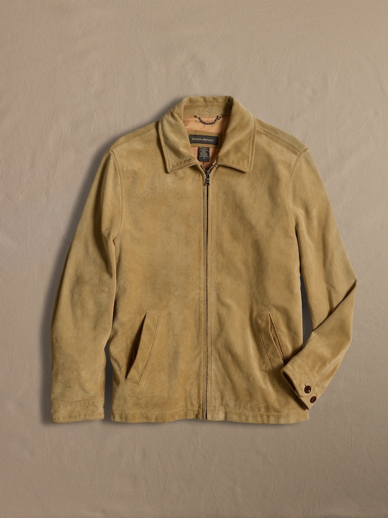 Archive Suede Khaki Zip Jacket size S