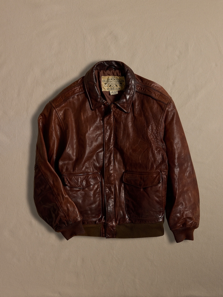 Archive Brown Leather Flight Jacket size 44