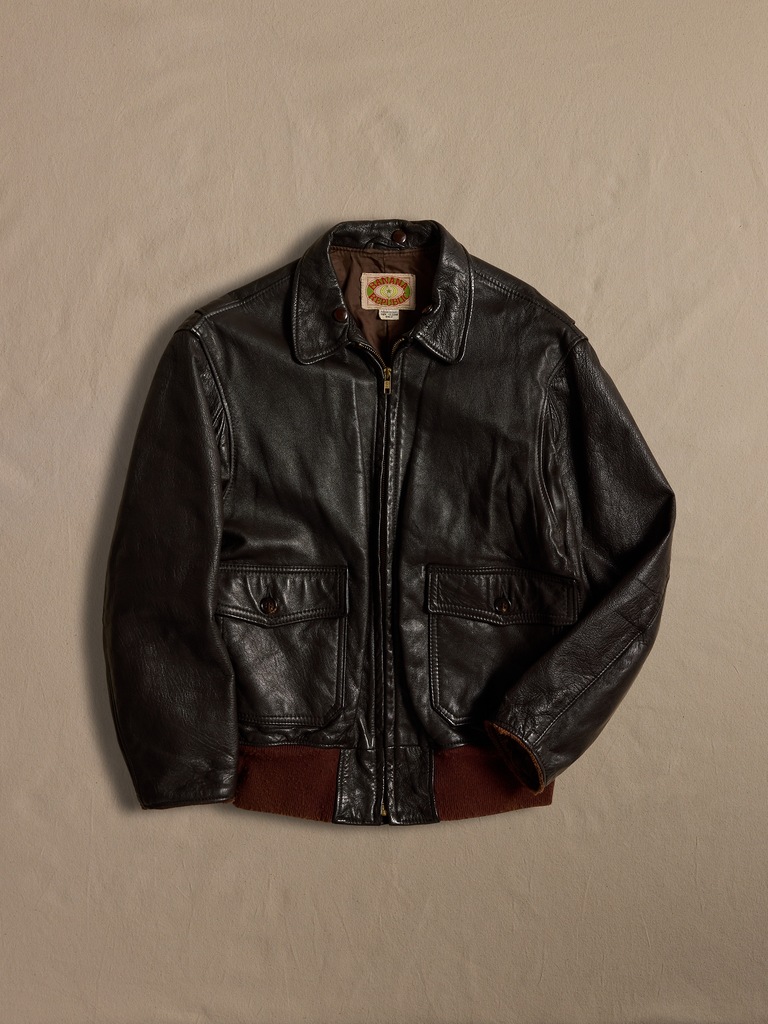 Archive Dark Brown Leather Flight Jacket size XS