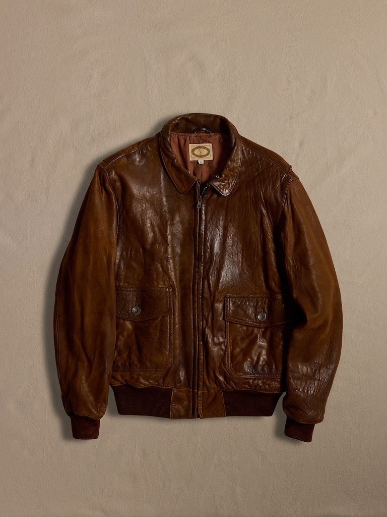 Archive Brown Leather Flight Jacket size 42