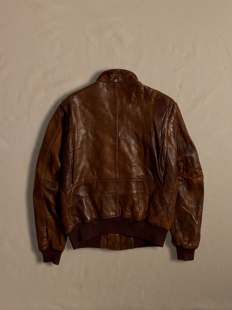 Archive Brown Leather Flight Jacket Men's size 42