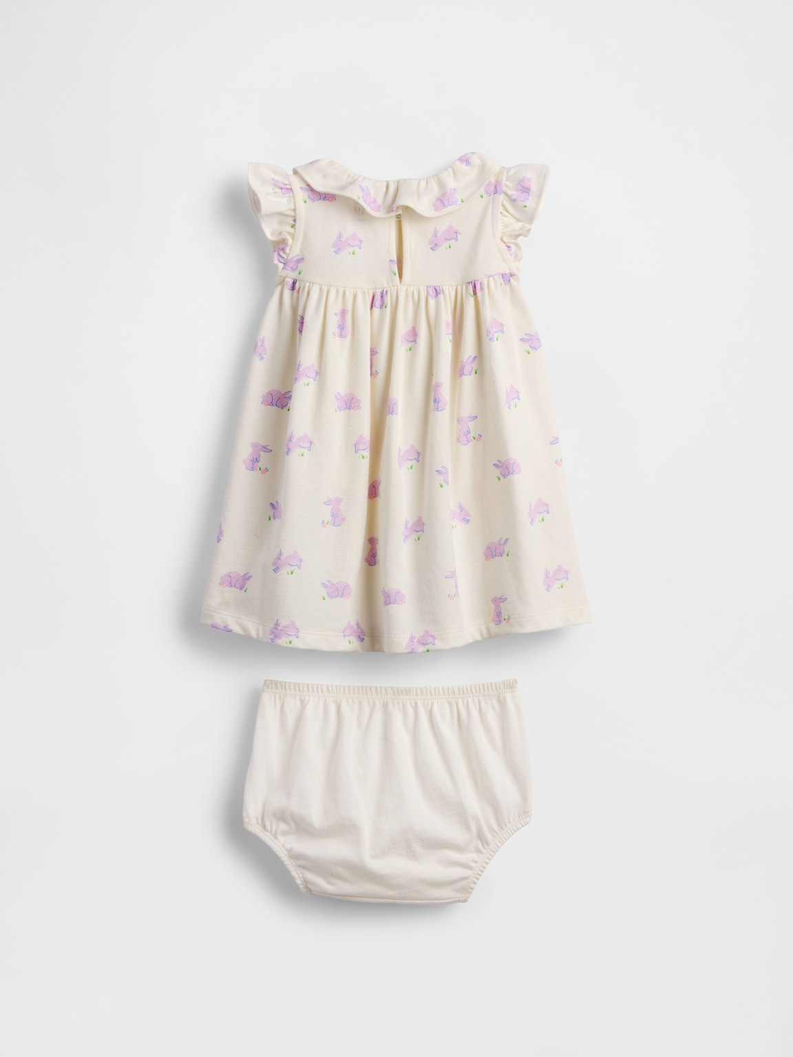 Baby Organic Cotton Ruffle Collar Dress