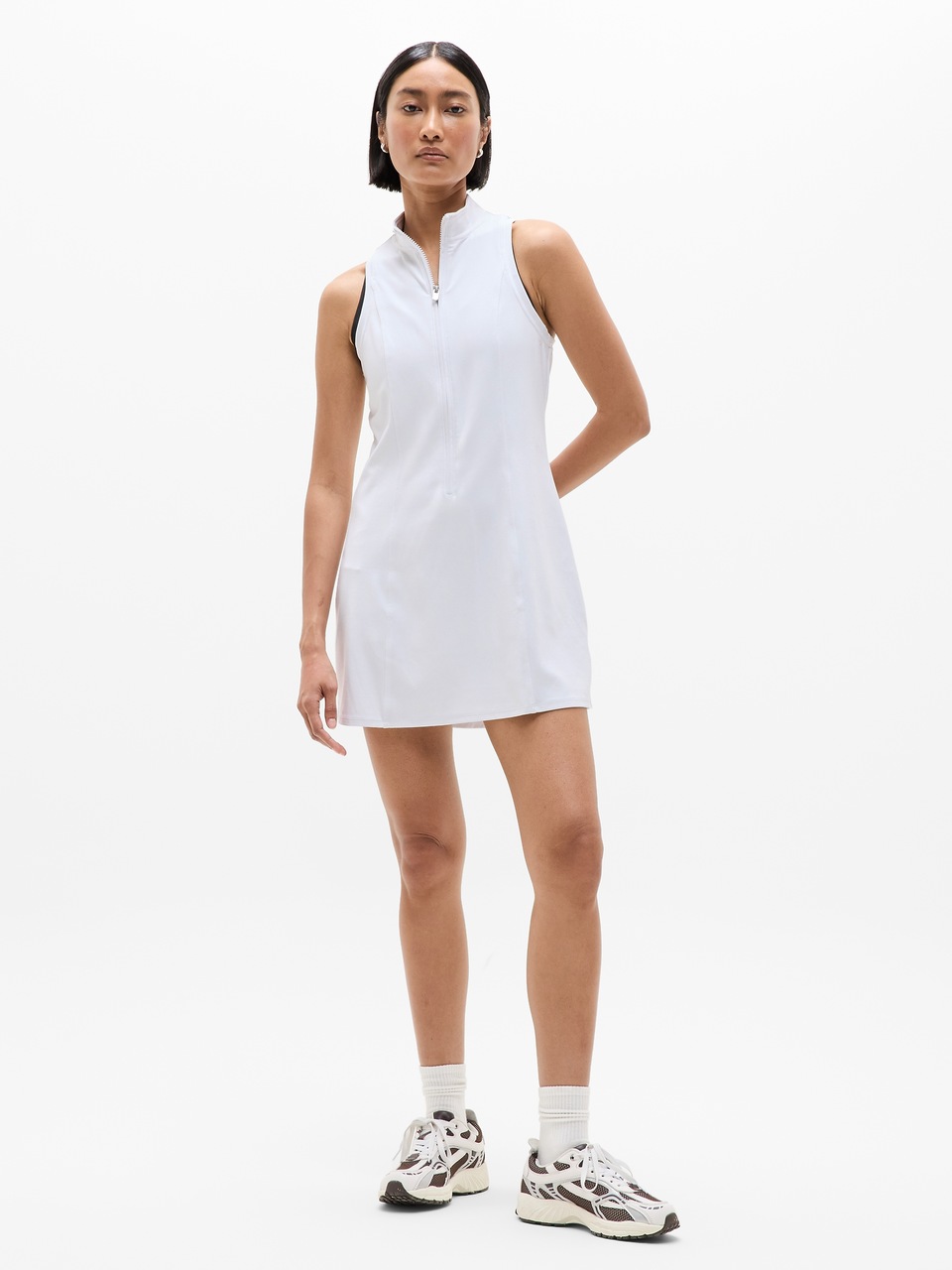 V-Neck Hardware One-Piece Swimsuit