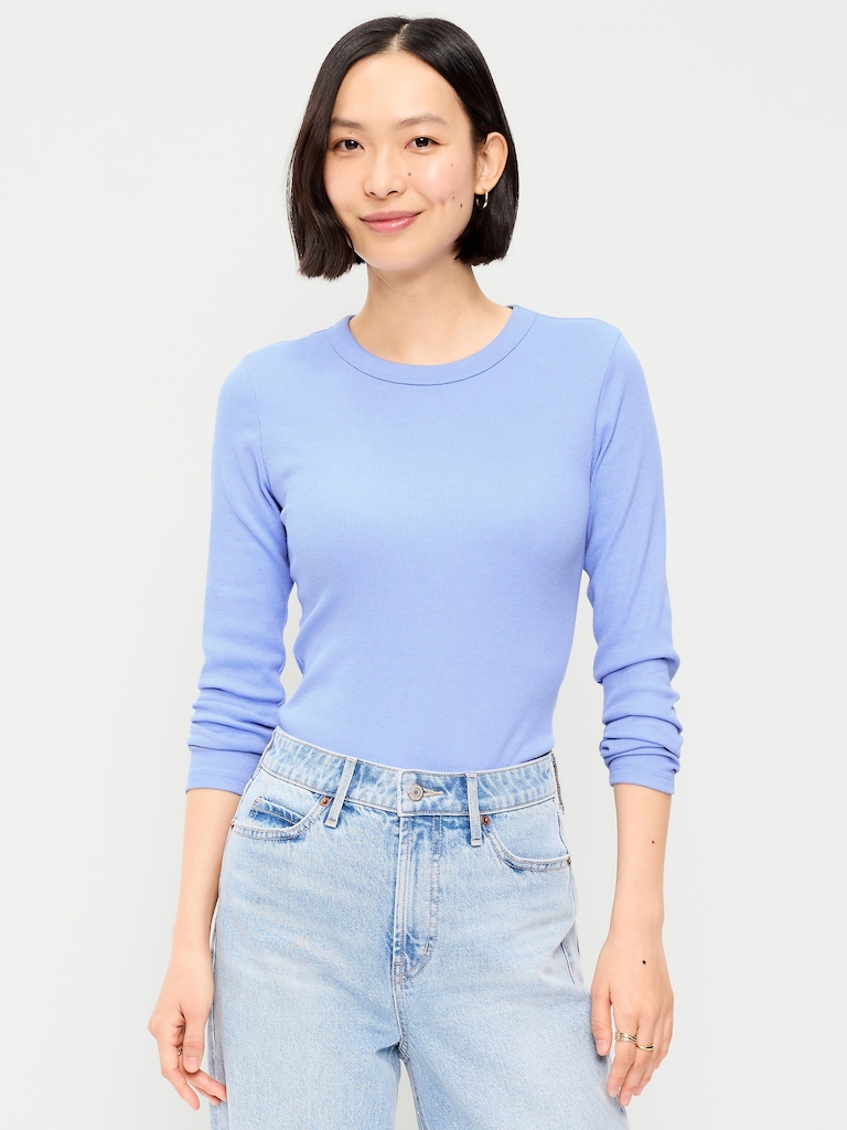 Snug Long-Sleeve Crew-Neck T-Shirt