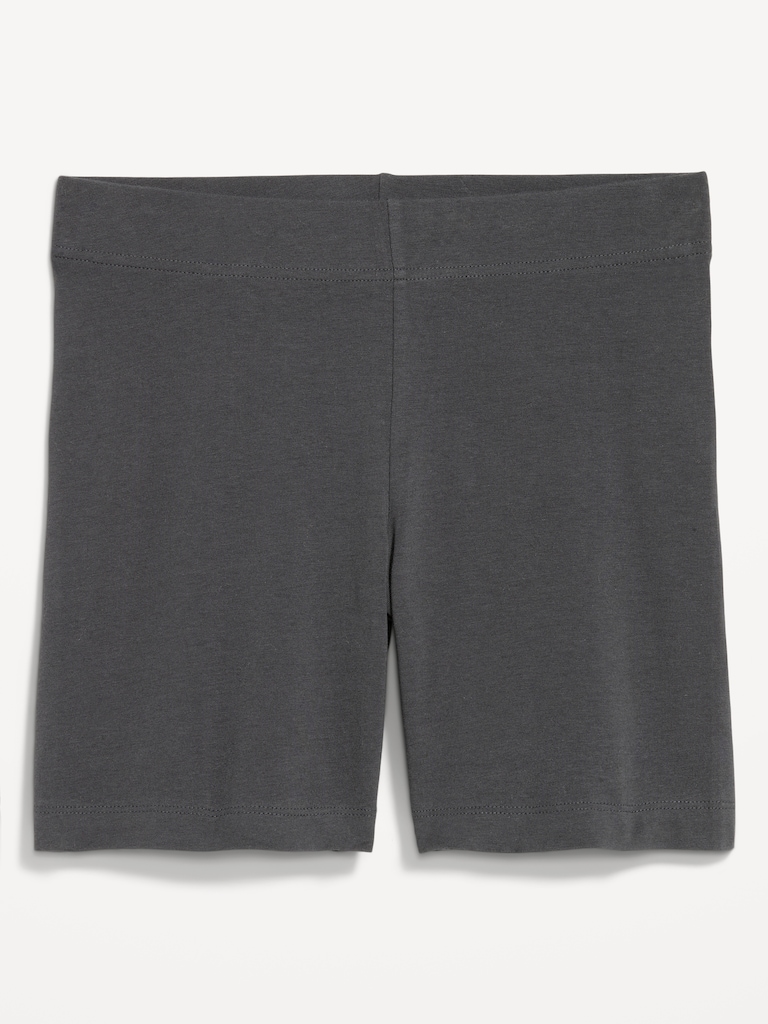 High-Waisted Jersey Biker Shorts -- 6-inch inseam
