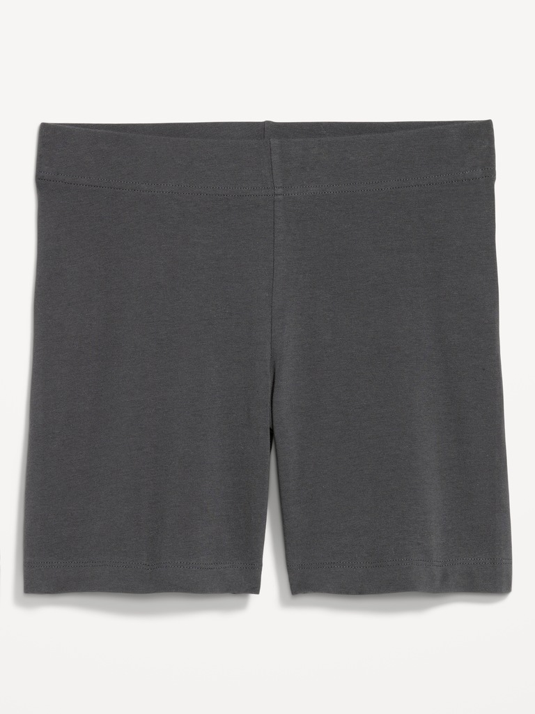 High-Waisted Jersey Biker Shorts -- 6-inch inseam