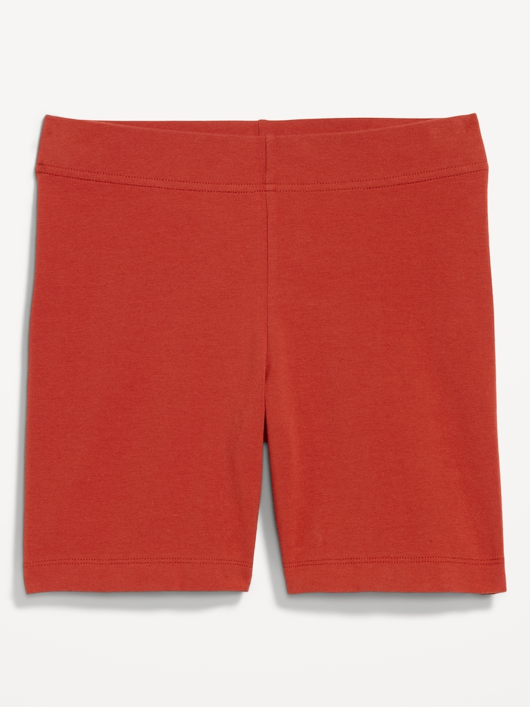 High-Waisted Jersey Biker Shorts -- 6-inch inseam