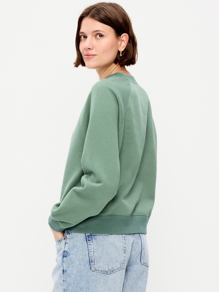 Vintage Crew-Neck Logo-Graphic Sweatshirt