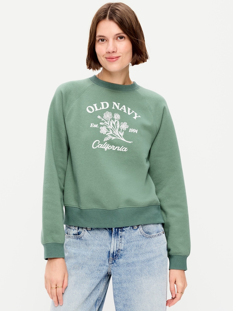 Vintage Crew-Neck Logo-Graphic Sweatshirt