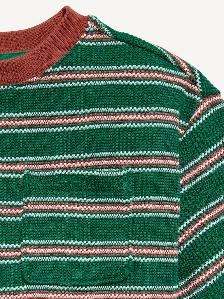 Oversized Short-Sleeve Waffle-Knit T-Shirt for Toddler Boys