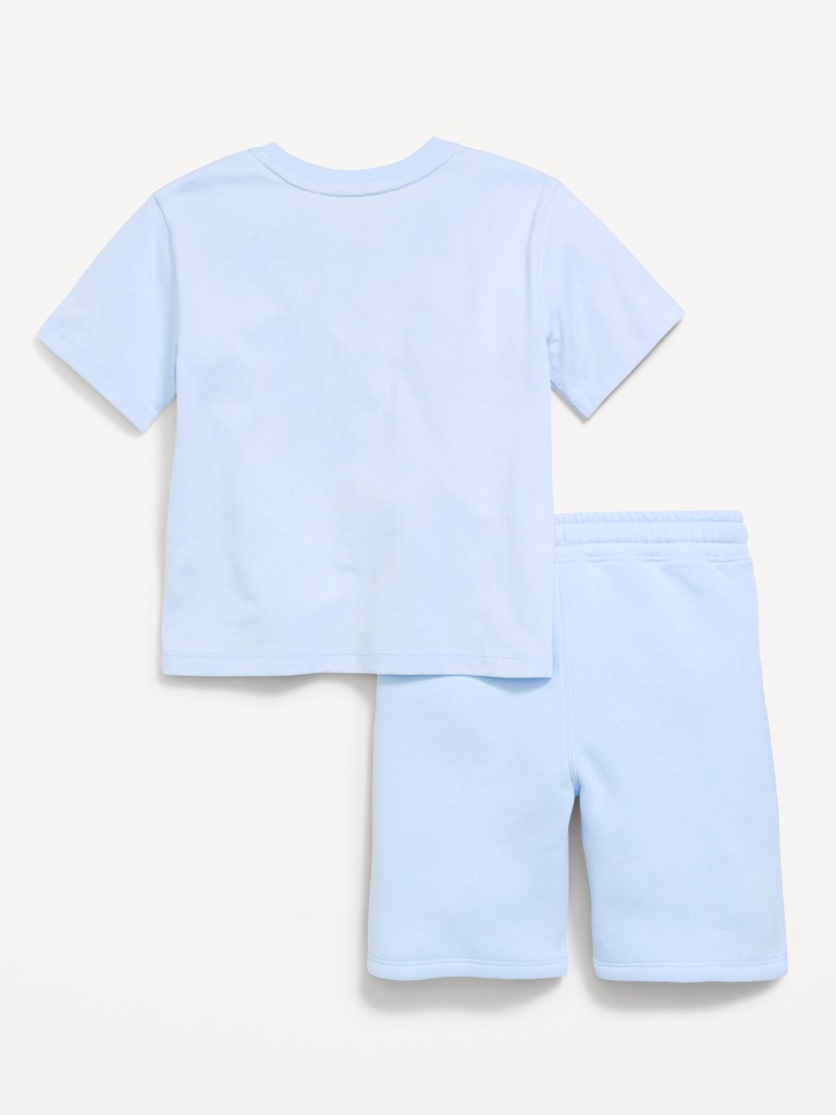 Disney© Mickey Mouse Oversized Graphic T-Shirt and Shorts Set for Toddler Boys