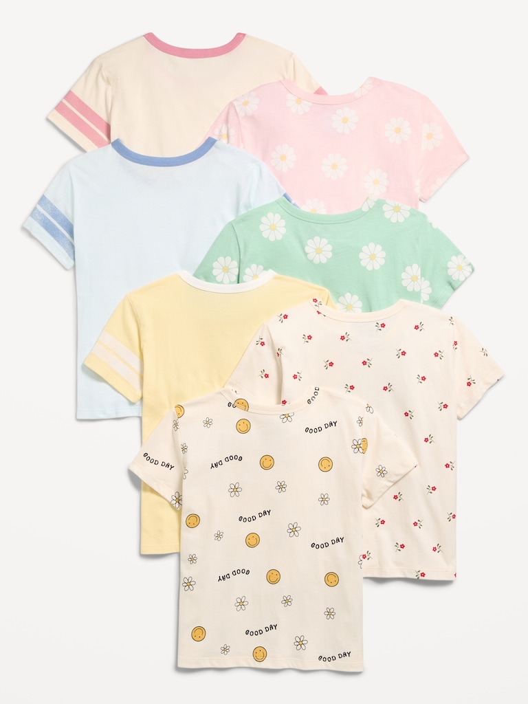 Softest Short-Sleeve T-Shirt 7-Pack for Girls