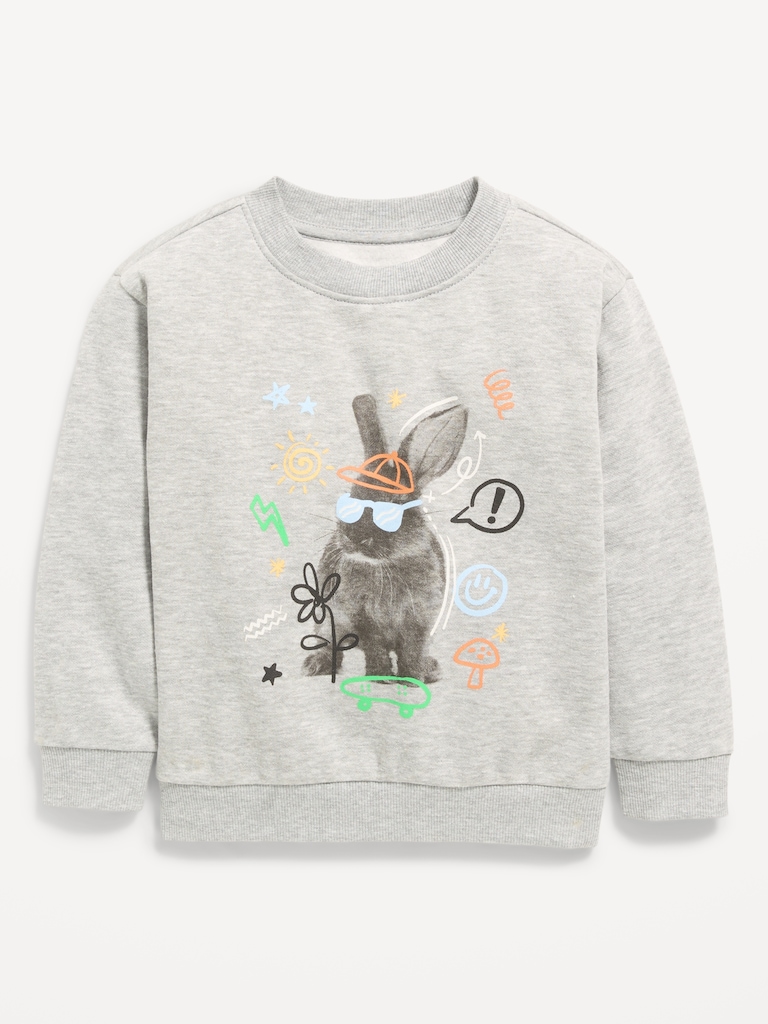 Oversized Long-Sleeve Graphic Sweatshirt for Toddler Boys