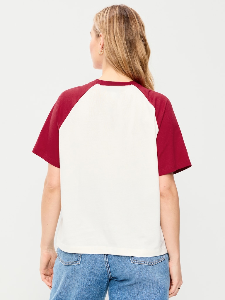 Vintage Crew-Neck Raglan T-Shirt