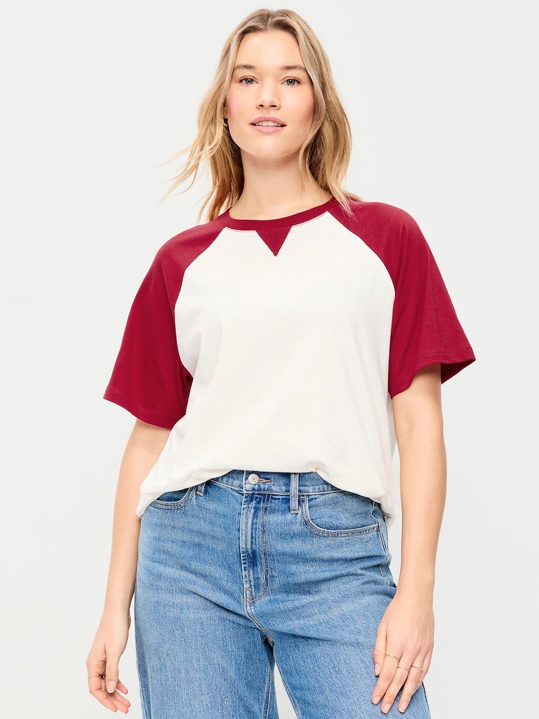 Vintage Crew-Neck Raglan T-Shirt