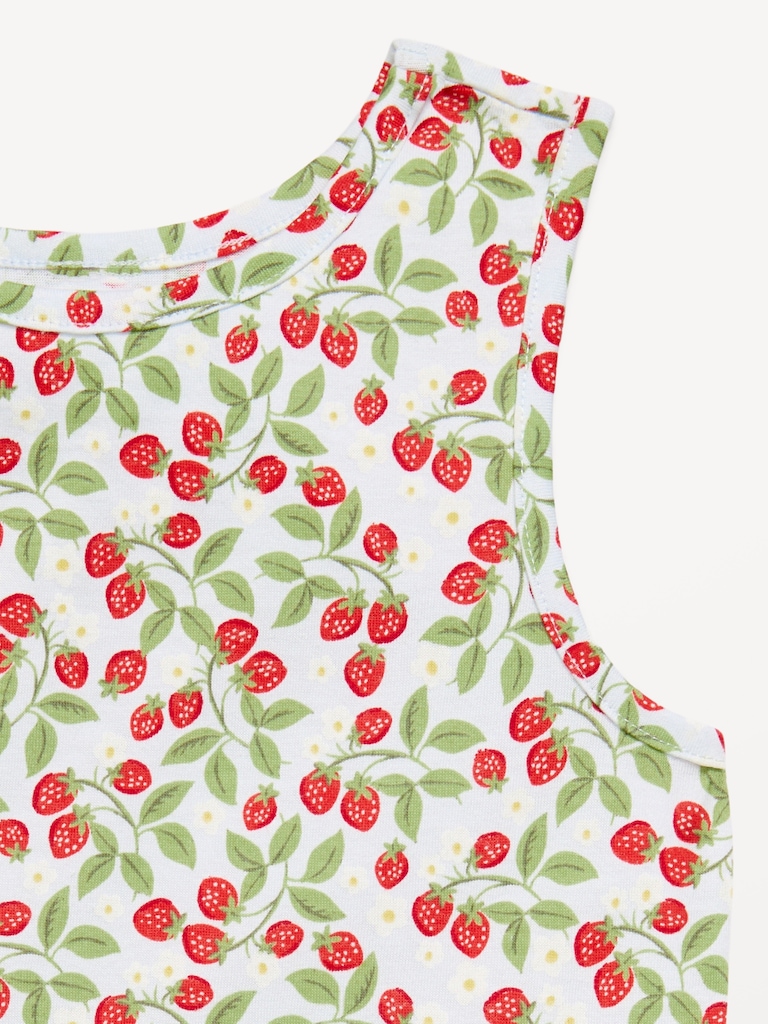 Sleeveless Fit and Flare Dress and Biker Shorts Set for Girls