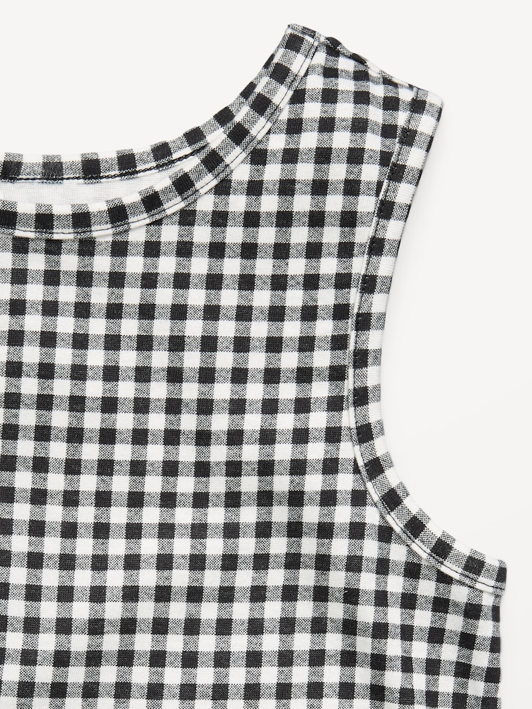 Sleeveless Fit and Flare Dress and Biker Shorts Set for Girls