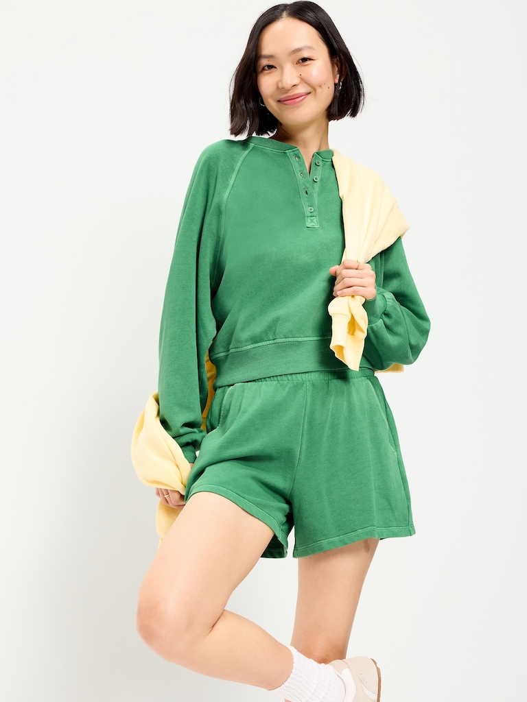 SoComfy Oversized Button-Front Sweatshirt