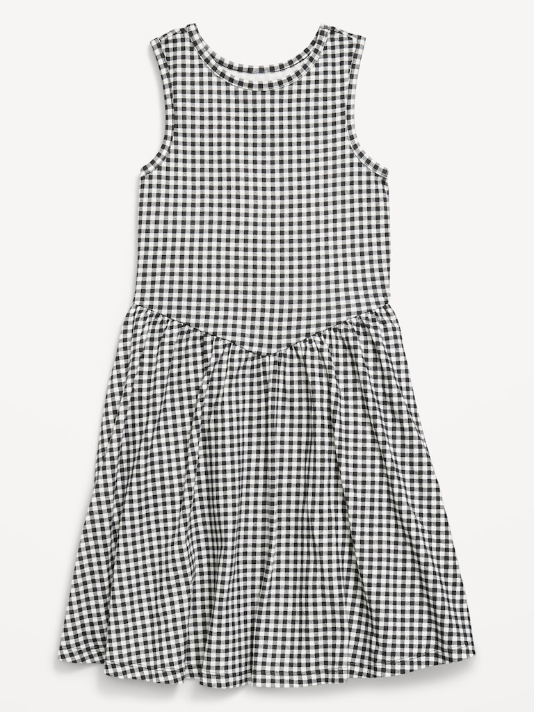 Sleeveless Fit and Flare Dress and Biker Shorts Set for Girls