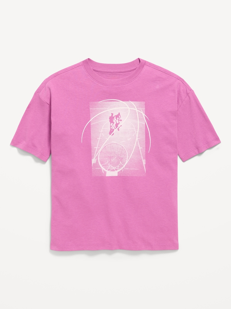 Oversized Short-Sleeve Graphic T-Shirt for Boys