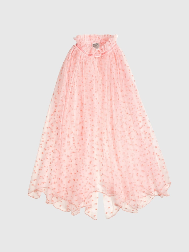 Sweet Wink Flocked Heart Valentines Day Cape