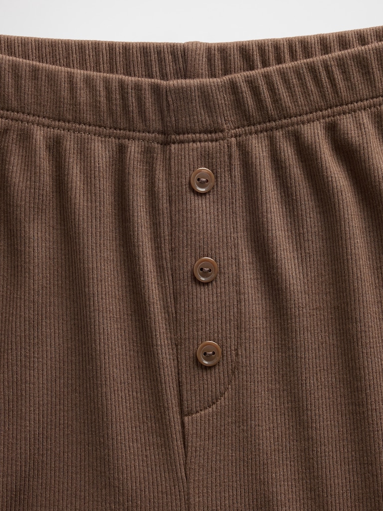 Mini Rib Wide-Leg PJ Pants