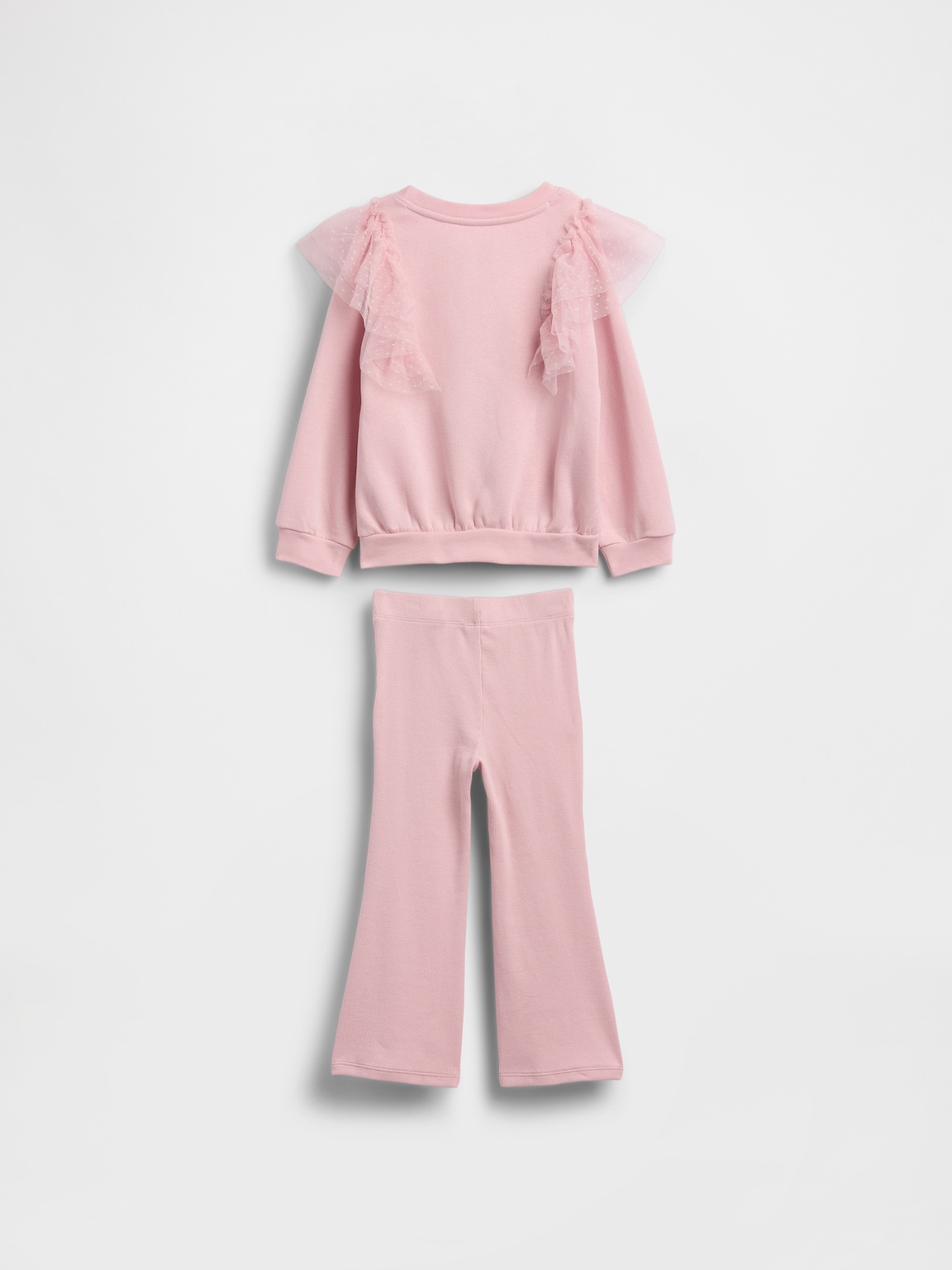 Baby & Toddler Tulle Sweatshirt & Rib Flare Leggings Set