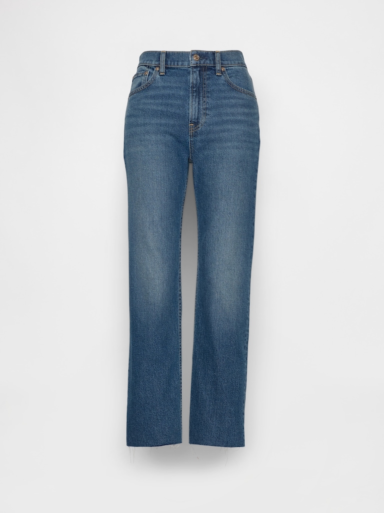 High Rise ’90s Slim Straight Crop Jeans