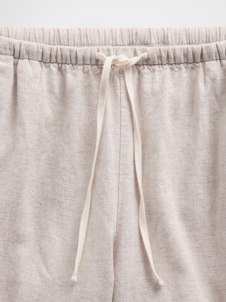 Linen-Blend Relaxed Wide-Leg Pants