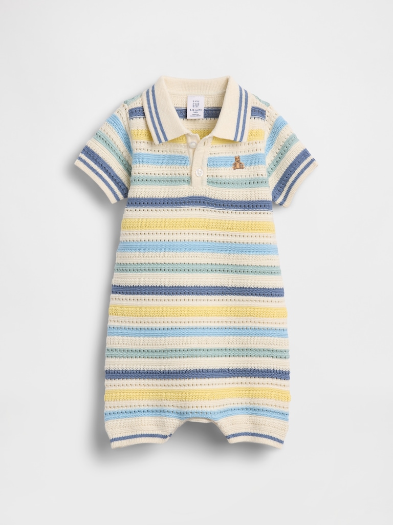 Baby Polo Sweater Shorty One-Piece