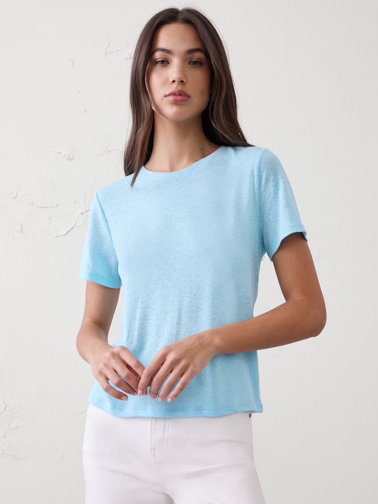 Linen-Blend T-Shirt
