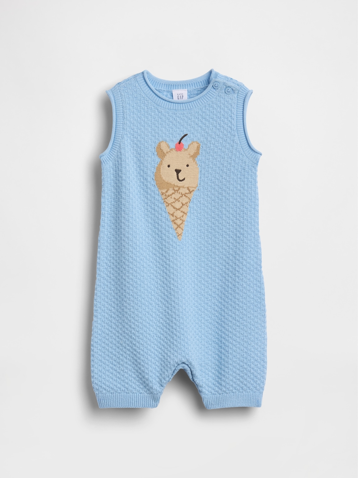 Baby Ice Cream Bear Crochet Shorty One-Piece