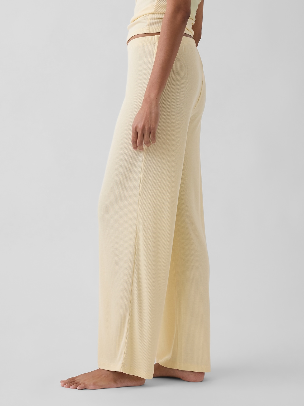 Mini Rib Wide-Leg PJ Pants